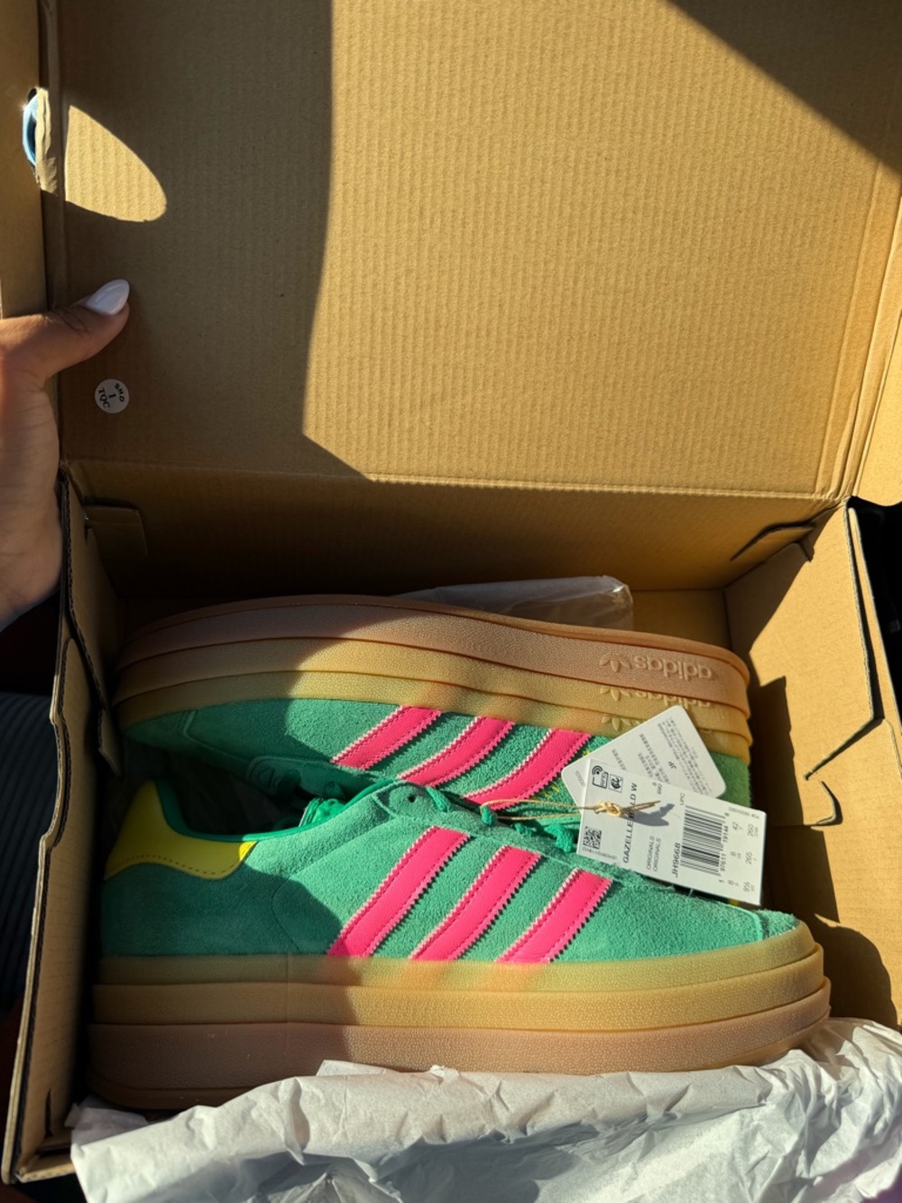 Adidas gazelle platform sneakers